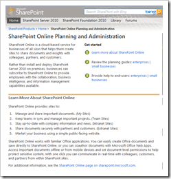 INFO: SharePoint Online Resource Center Launched | Kurt Shintaku's Blog