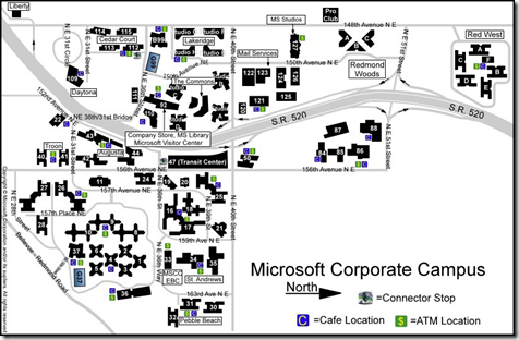 INFO: Map of Microsoft’s Corporate Campus – Redmond, WA | Kurt Shintaku ...
