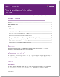 DOWNLOAD: Client Access Licenses Suite Bridges Overview (Dec 2015 ...